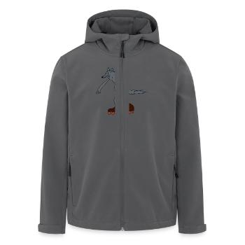 Wolf - Recycelte Männer Softshell-Jacke von Stanley/Stella - Anthrazit - Vorne - AI Model Male 185 light (185cm)