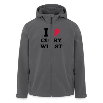 Currywurst i love - Recycelte Männer Softshell-Jacke von Stanley/Stella - Anthrazit - Vorne - AI Model Male 185 light (185cm)