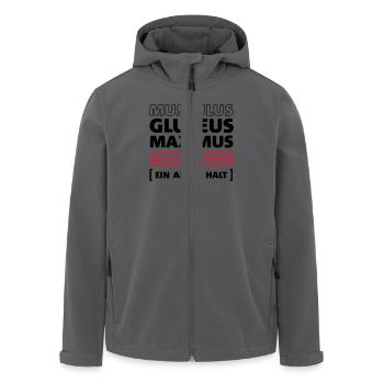 Sag es wie ein Physio - Recycelte Männer Softshell-Jacke von Stanley/Stella - Anthrazit - Vorne - AI Model Male 185 light (185cm)