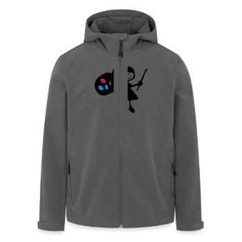 painter_girl - Recycelte Männer Softshell-Jacke von Stanley/Stella - Anthrazit - Vorne - AI Model Male 185 light (185cm)