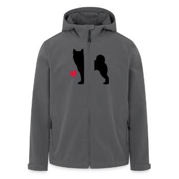 Shiba Inu - Recycelte Männer Softshell-Jacke von Stanley/Stella - Anthrazit - Vorne - AI Model Male 185 light (185cm)