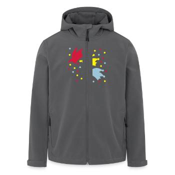 Narrenkappe / Konfetti / Fasching - Recycelte Männer Softshell-Jacke von Stanley/Stella - Anthrazit - Vorne - AI Model Male 185 light (185cm)