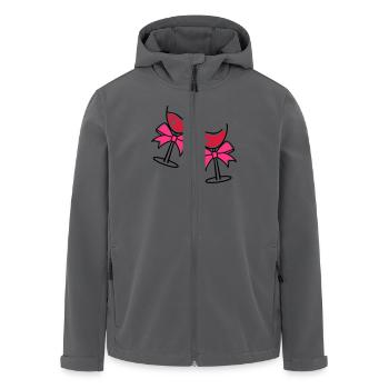 glases wine - Recycelte Männer Softshell-Jacke von Stanley/Stella - Anthrazit - Vorne - AI Model Male 185 light (185cm)