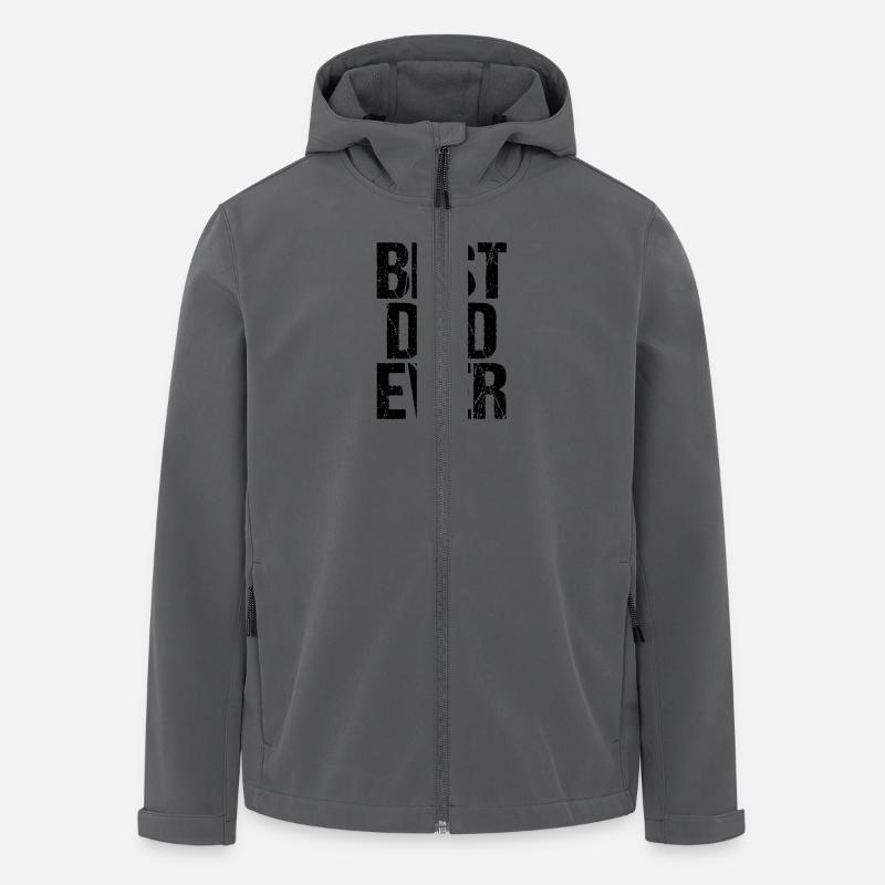 Best Dad Ever - Recycelte Männer Softshell-Jacke von Stanley/Stella - Anthrazit