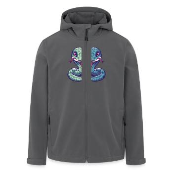 Schlange Kobra Paar Liebe Valentinstag - Recycelte Männer Softshell-Jacke von Stanley/Stella - Anthrazit - Vorne - AI Model Male 185 light (185cm)