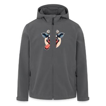 Kuh Crazy - Recycelte Männer Softshell-Jacke von Stanley/Stella - Anthrazit - Vorne - AI Model Male 185 light (185cm)