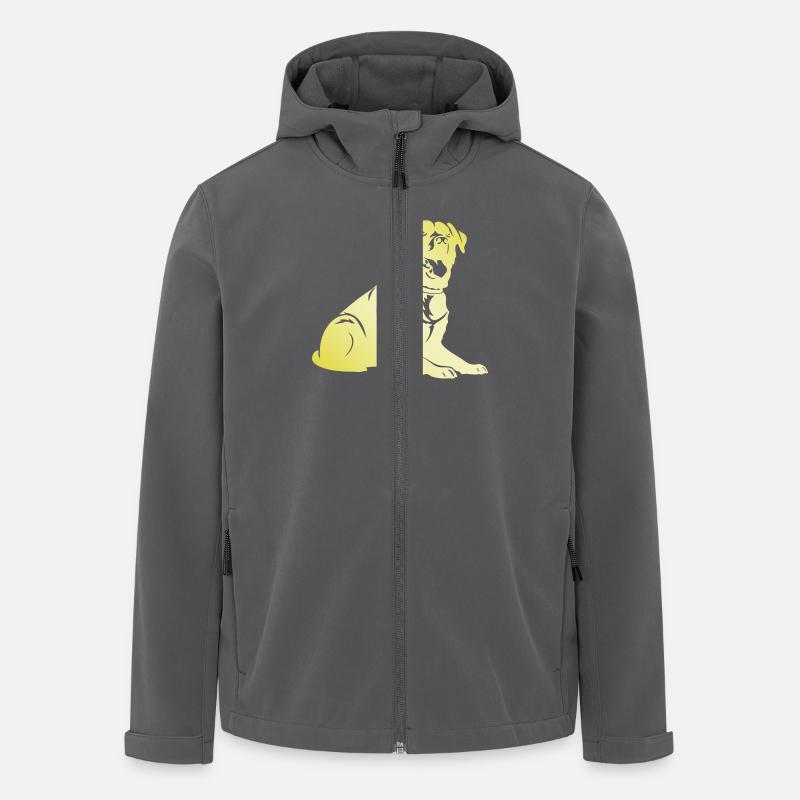 Rottweiler Hund Silhouette - Recycelte Männer Softshell-Jacke von Stanley/Stella - Anthrazit