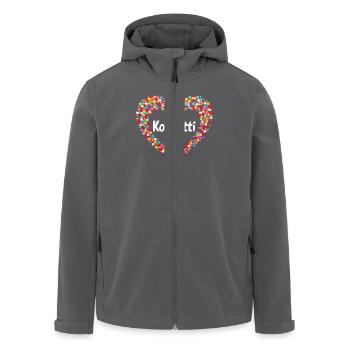 Konfetti im Herzen - Recycelte Männer Softshell-Jacke von Stanley/Stella - Anthrazit - Vorne - AI Model Male 185 light (185cm)
