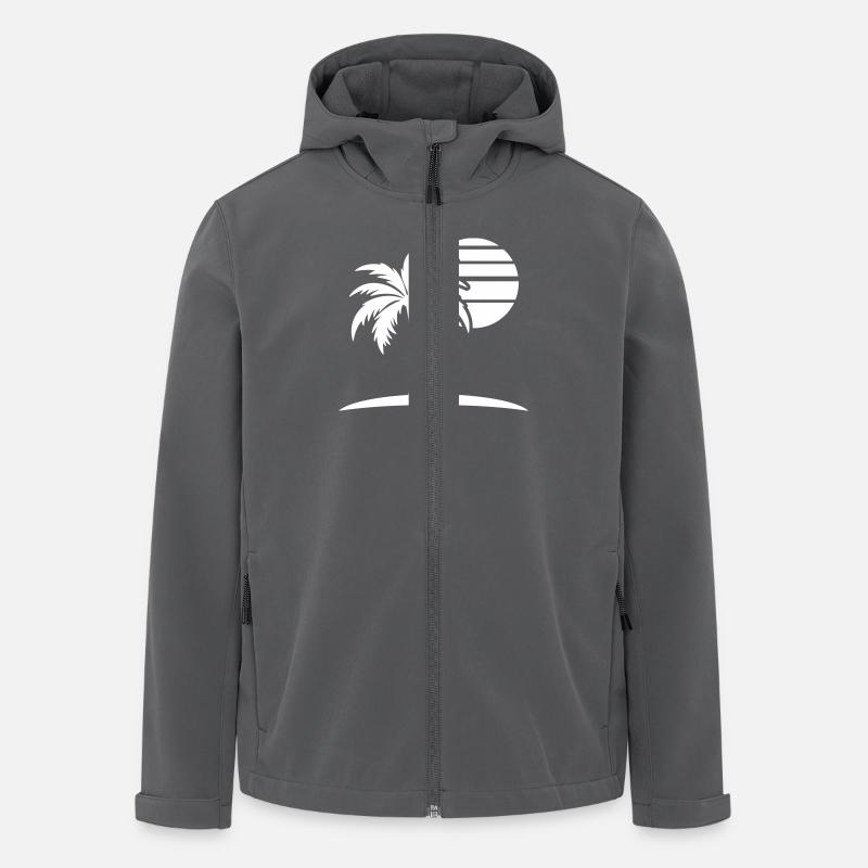 Palm Tree Sun Island - Men’s Recycled Softshell Jacket by Stanley/Stella - anthracite