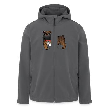 Köbi Comicstyle transparent - Recycelte Männer Softshell-Jacke von Stanley/Stella - Anthrazit - Vorne - AI Model Male 185 light (185cm)