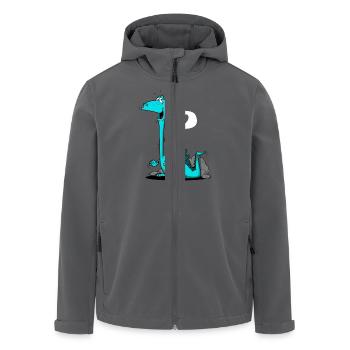 Dino mit Herz - Recycelte Männer Softshell-Jacke von Stanley/Stella - Anthrazit - Vorne - AI Model Male 185 light (185cm)