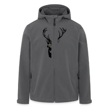 Après-ski - Hirsch - Apres ski - Pistenhirsch - Recycelte Männer Softshell-Jacke von Stanley/Stella - Anthrazit - Vorne - AI Model Male 185 light (185cm)