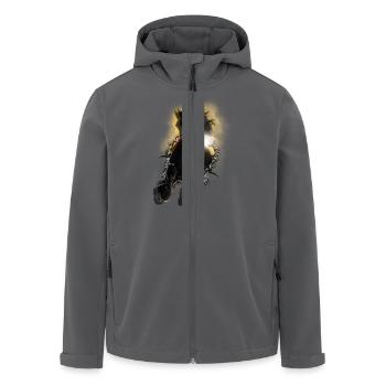 3D Pferd - Recycelte Männer Softshell-Jacke von Stanley/Stella - Anthrazit - Vorne - AI Model Male 185 light (185cm)