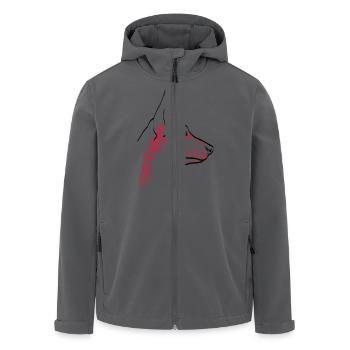 Hunde Skull - Recycelte Männer Softshell-Jacke von Stanley/Stella - Anthrazit - Vorne - AI Model Male 185 light (185cm)
