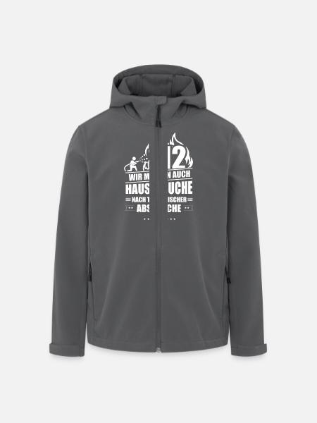 Feuerwehr Hausbesuche 112 - Recycelte Männer Softshell-Jacke von Stanley/Stella - Anthrazit