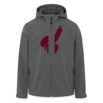 wurst_und_eier_1c - Recycelte Männer Softshell-Jacke von Stanley/Stella - Anthrazit - Vorne - AI Model Male 185 light (185cm)