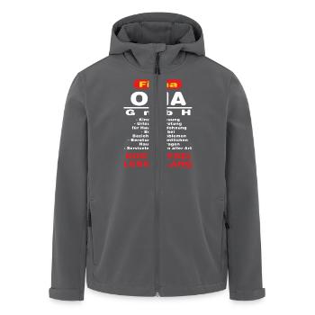Firma Oma Gmbh kostenfrei lebenslang - Recycelte Männer Softshell-Jacke von Stanley/Stella - Anthrazit - Vorne - AI Model Male 185 light (185cm)