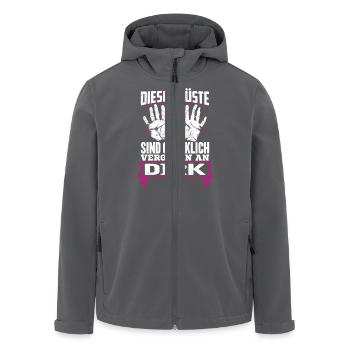 DIRK - Brüste Geschenk - Recycelte Männer Softshell-Jacke von Stanley/Stella - Anthrazit - Vorne - AI Model Male 185 light (185cm)
