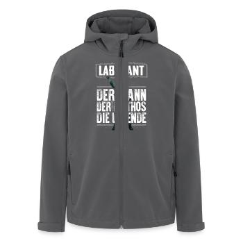 LABORANT - Mythos - Recycelte Männer Softshell-Jacke von Stanley/Stella - Anthrazit - Vorne - AI Model Male 185 light (185cm)
