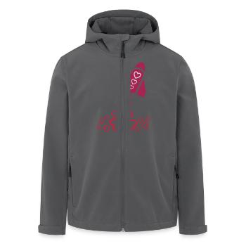 peace rocket pink - Recycelte Männer Softshell-Jacke von Stanley/Stella - Anthrazit - Vorne - AI Model Male 185 light (185cm)