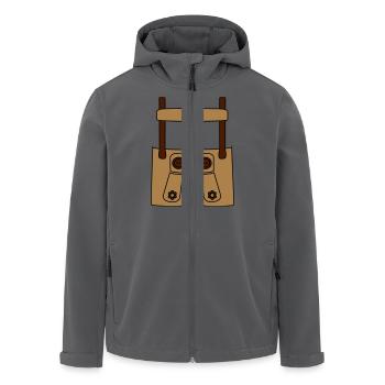 Meine erste Lederhose (vorne) - Recycelte Männer Softshell-Jacke von Stanley/Stella - Anthrazit - Vorne - AI Model Male 185 light (185cm)