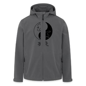 Kung Fu - Recycelte Männer Softshell-Jacke von Stanley/Stella - Anthrazit - Vorne - AI Model Male 185 light (185cm)