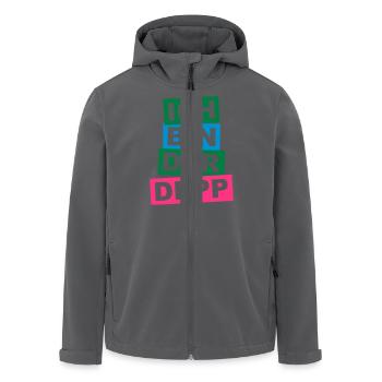 Ich bin der Depp - Balken - Recycelte Männer Softshell-Jacke von Stanley/Stella - Anthrazit - Vorne - AI Model Male 185 light (185cm)