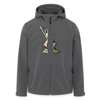 Jedifrosch - Frosch - Recycelte Männer Softshell-Jacke von Stanley/Stella - Anthrazit - Vorne - AI Model Male 185 light (185cm)