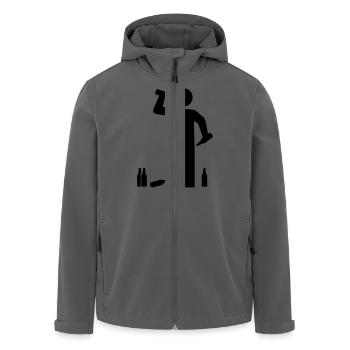 Drunk Man - Betrunkener Mann - Recycelte Männer Softshell-Jacke von Stanley/Stella - Anthrazit - Vorne - AI Model Male 185 light (185cm)