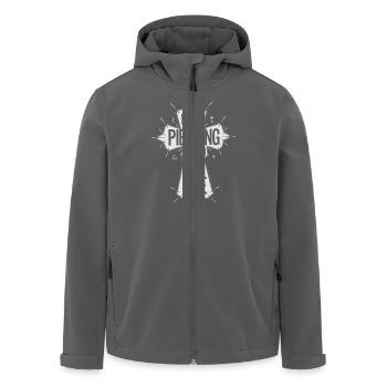 Symbolische Botschaft des Glaubens - Recycelte Männer Softshell-Jacke von Stanley/Stella - Anthrazit - Vorne - AI Model Male 185 light (185cm)