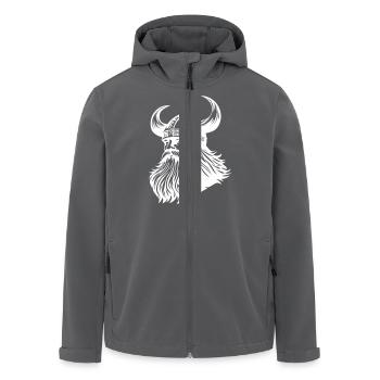 Wikinger Krieger Odin - Recycelte Männer Softshell-Jacke von Stanley/Stella - Anthrazit - Vorne - AI Model Male 185 light (185cm)