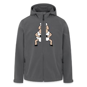 Schaf Müde Gelangweilter Blick Schäfchen Steht Süß - Recycelte Männer Softshell-Jacke von Stanley/Stella - Anthrazit - Vorne - AI Model Male 185 light (185cm)