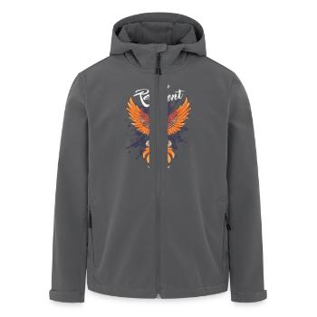 Bleiben Sie widerstandsfähig - Der Phönix der Resilienz - Recycelte Männer Softshell-Jacke von Stanley/Stella - Anthrazit - Vorne - AI Model Male 185 light (185cm)