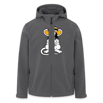 Maus Raggae Jamaika Hut Rasta Locken Chill Mütze - Recycelte Männer Softshell-Jacke von Stanley/Stella - Anthrazit - Vorne - AI Model Male 185 light (185cm)