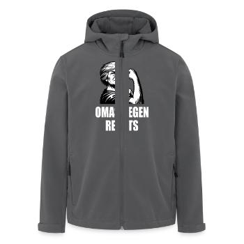 Omas gegen rechts - Recycelte Männer Softshell-Jacke von Stanley/Stella - Anthrazit - Vorne - AI Model Male 185 light (185cm)