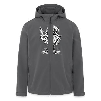 Dreadlock Smoker - Stoned man - High & Happy - Recycelte Männer Softshell-Jacke von Stanley/Stella - Anthrazit - Vorne - AI Model Male 185 light (185cm)