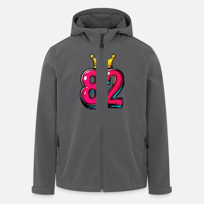82 Zahl Krone - Recycelte Männer Softshell-Jacke von Stanley/Stella - Anthrazit
