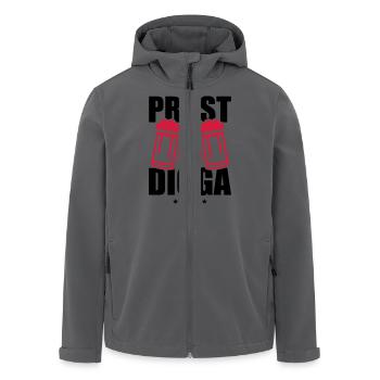 Prost Digga Bier - Recycelte Männer Softshell-Jacke von Stanley/Stella - Anthrazit - Vorne - AI Model Male 185 light (185cm)