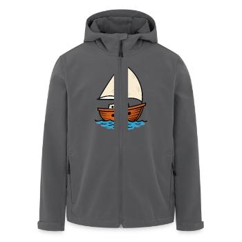segelboot - Recycelte Männer Softshell-Jacke von Stanley/Stella - Anthrazit - Vorne - AI Model Male 185 light (185cm)