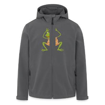 Frosch badet - Recycelte Männer Softshell-Jacke von Stanley/Stella - Anthrazit - Vorne - AI Model Male 185 light (185cm)