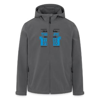 Nur ins Fitnessstudio - Recycelte Männer Softshell-Jacke von Stanley/Stella - Anthrazit - Vorne - AI Model Male 185 light (185cm)