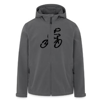 Fahrradfahrer Fahrrad - Recycelte Männer Softshell-Jacke von Stanley/Stella - Anthrazit - Vorne - AI Model Male 185 light (185cm)