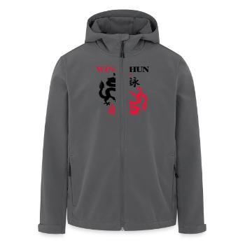 WING CHUN Dragon Kampfkunst Shirt - Recycelte Männer Softshell-Jacke von Stanley/Stella - Anthrazit - Vorne - AI Model Male 185 light (185cm)