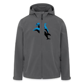 Delfin, Delfine - Dolphin - Recycelte Männer Softshell-Jacke von Stanley/Stella - Anthrazit - Vorne - AI Model Male 185 light (185cm)