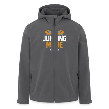 Sprungmodus an - Recycelte Männer Softshell-Jacke von Stanley/Stella - Anthrazit - Vorne - AI Model Male 185 light (185cm)