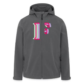 Mehrfarbiger Buchstabe f – originelle Geschenkidee - Recycelte Männer Softshell-Jacke von Stanley/Stella - Anthrazit - Vorne - AI Model Male 185 light (185cm)