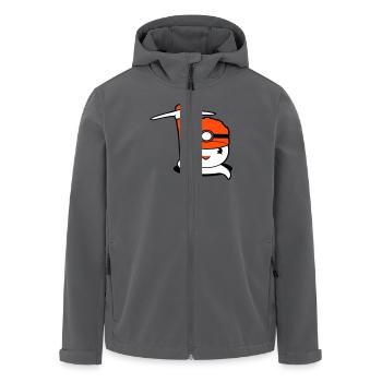 Ente Boden Loch Bergmann Spitzhacke Helm Lampe Süß - Recycelte Männer Softshell-Jacke von Stanley/Stella - Anthrazit - Vorne - AI Model Male 185 light (185cm)