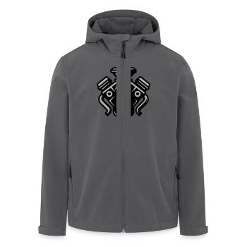 Motor Kfz Symbol Tuning - Recycelte Männer Softshell-Jacke von Stanley/Stella - Anthrazit - Vorne - AI Model Male 185 light (185cm)