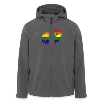 just a kiss - Recycelte Männer Softshell-Jacke von Stanley/Stella - Anthrazit - Vorne - AI Model Male 185 light (185cm)