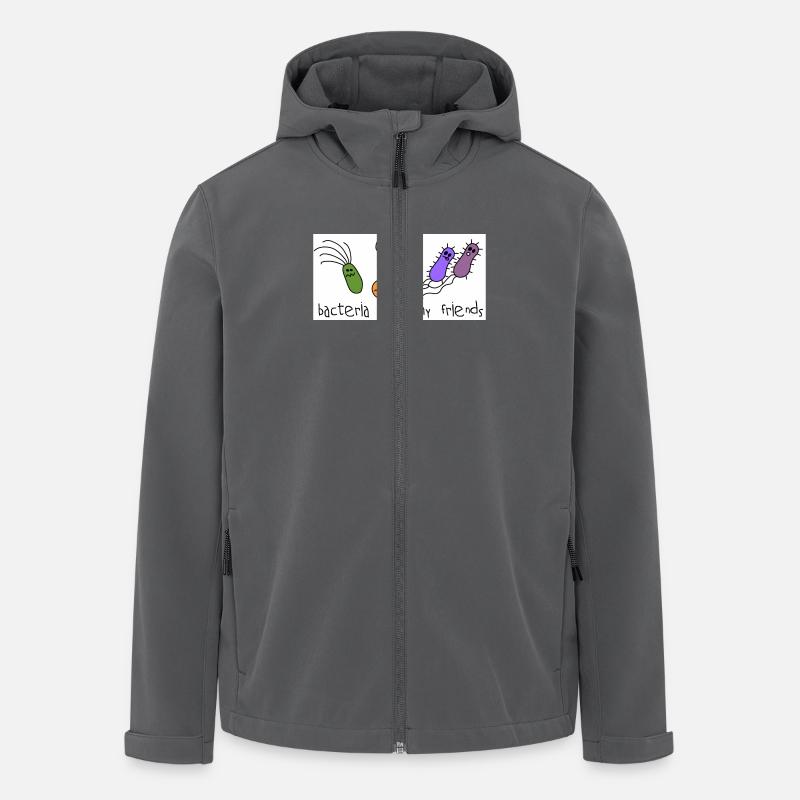 Bactérie - Veste softshell homme en polyester recyclé Stanley/Stella - charbon
